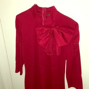 Vintage style, red pencil dress